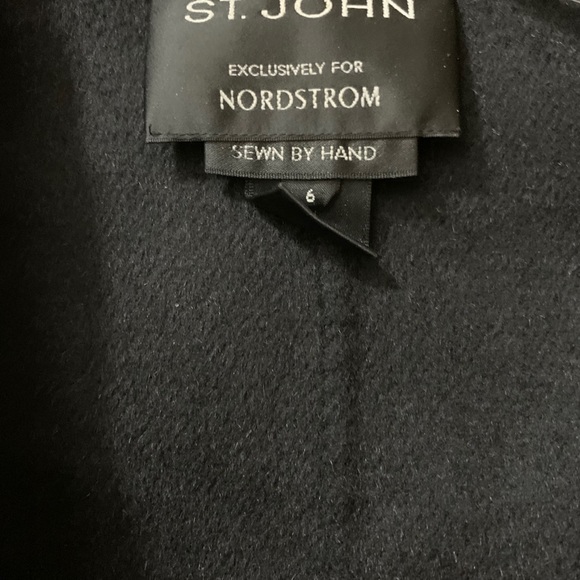NORDSTROM exclusive ST. JOHN black coat. - Picture 3 of 4